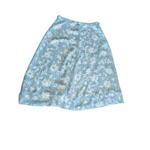 Vintage 1990s Laura Ashley floral skirt Blue White women's Size 14 large EUC